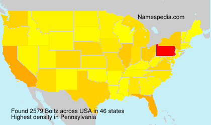 Surname Boltz in USA