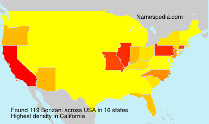 Surname Bonzani in USA