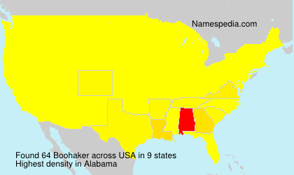 Surname Boohaker in USA Surname Boohaker in USA