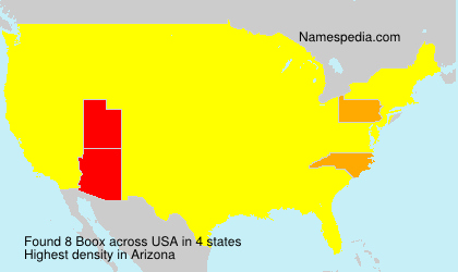 Surname Boox in USA