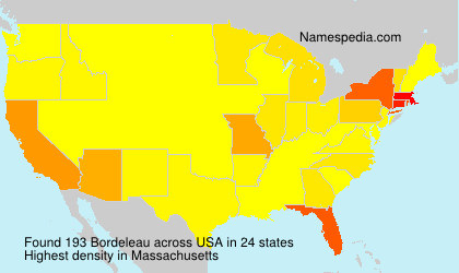 Surname Bordeleau in USA
