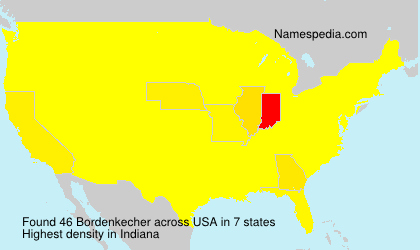 Surname Bordenkecher in USA