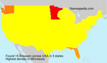 Surname Bosaaen in USA Surname Bosaaen in USA