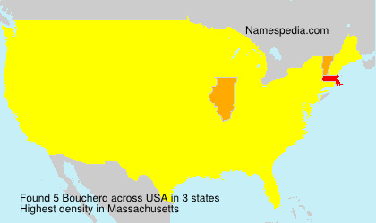 Surname Boucherd in USA