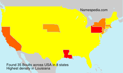 Surname Boults in USA