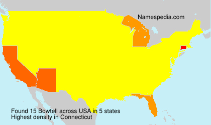 Surname Bowtell in USA