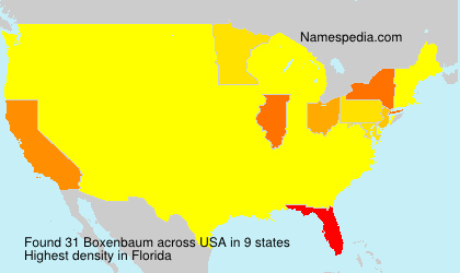 Surname Boxenbaum in USA