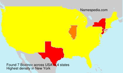 Surname Bozinov in USA