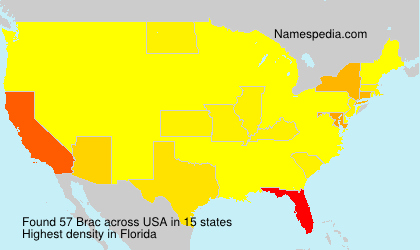 Surname Brac in USA