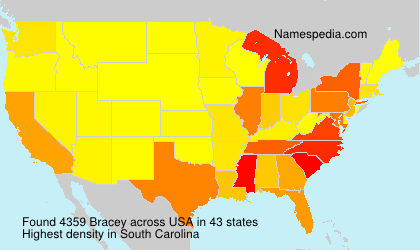 Surname Bracey in USA