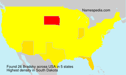 Surname Bradsky in USA