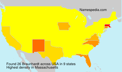 Surname Braunhardt in USA