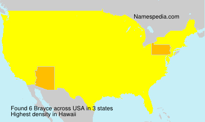 Surname Brayce in USA