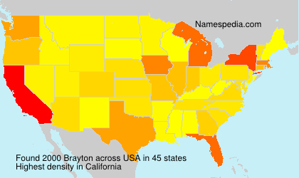 Surname Brayton in USA