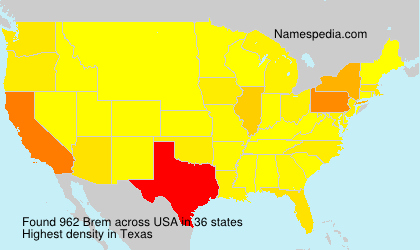 Surname Brem in USA