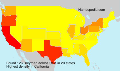 Surname Breyman in USA