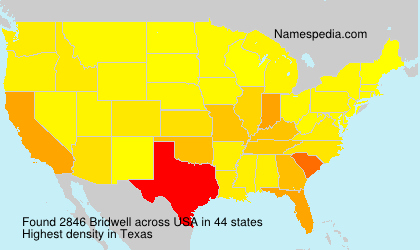 Surname Bridwell in USA