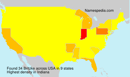 Surname Britzke in USA
