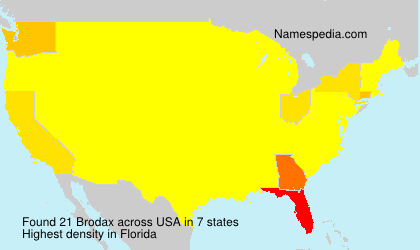 Surname Brodax in USA Surname Brodax in USA