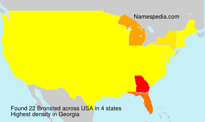 Surname Bronsted in USA