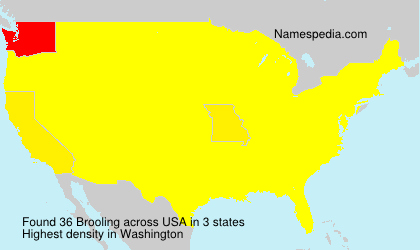 Surname Brooling in USA Surname Brooling in USA