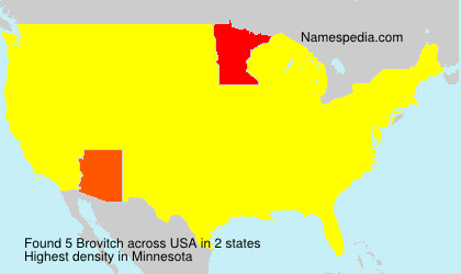 Surname Brovitch in USA