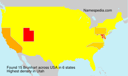 Surname Brunhart in USA