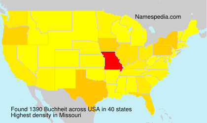 Surname Buchheit in USA