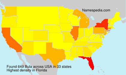 Surname Bula in USA