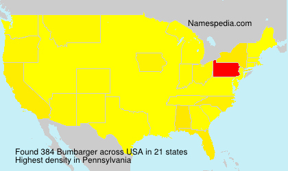 Surname Bumbarger in USA