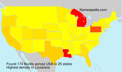 Surname Burdis in USA