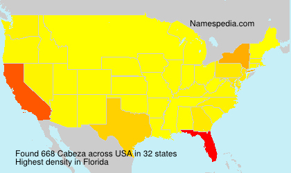 Surname Cabeza in USA