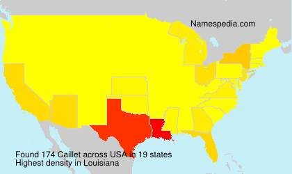 Surname Caillet in USA