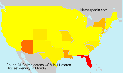 Surname Caime in USA