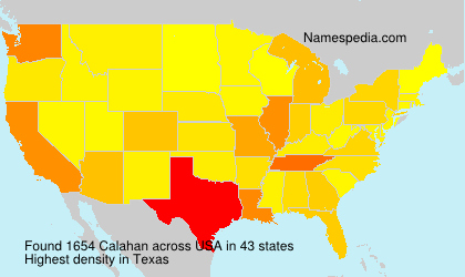 Surname Calahan in USA Surname Calahan in USA