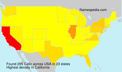 Surname Callo in USA