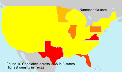 Surname Canelakes in USA