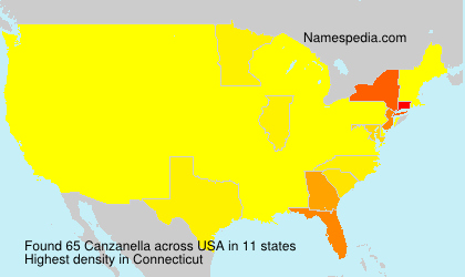 Surname Canzanella in USA
