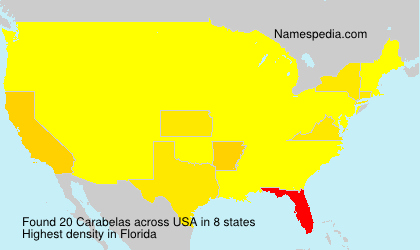 Surname Carabelas in USA