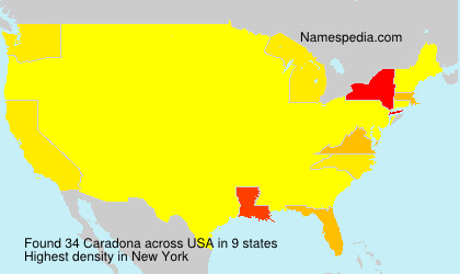 Surname Caradona in USA