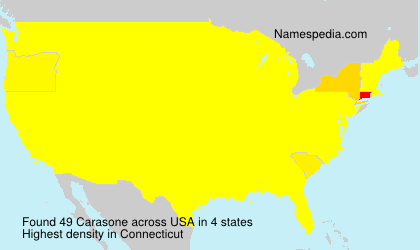 Surname Carasone in USA