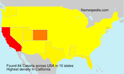 Surname Casorla in USA