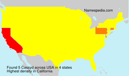 Surname Cassyd in USA