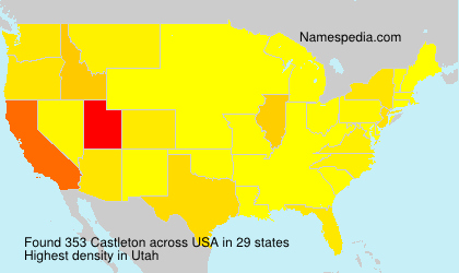 Surname Castleton in USA