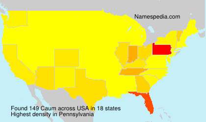 Surname Caum in USA