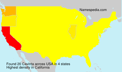Surname Cavinta in USA
