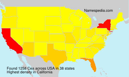 Surname Cea in USA