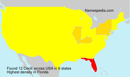Surname Cecili in USA
