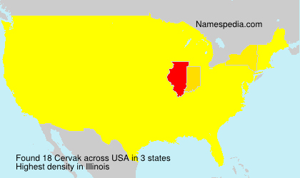 Surname Cervak in USA