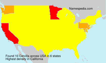 Surname Cervilla in USA